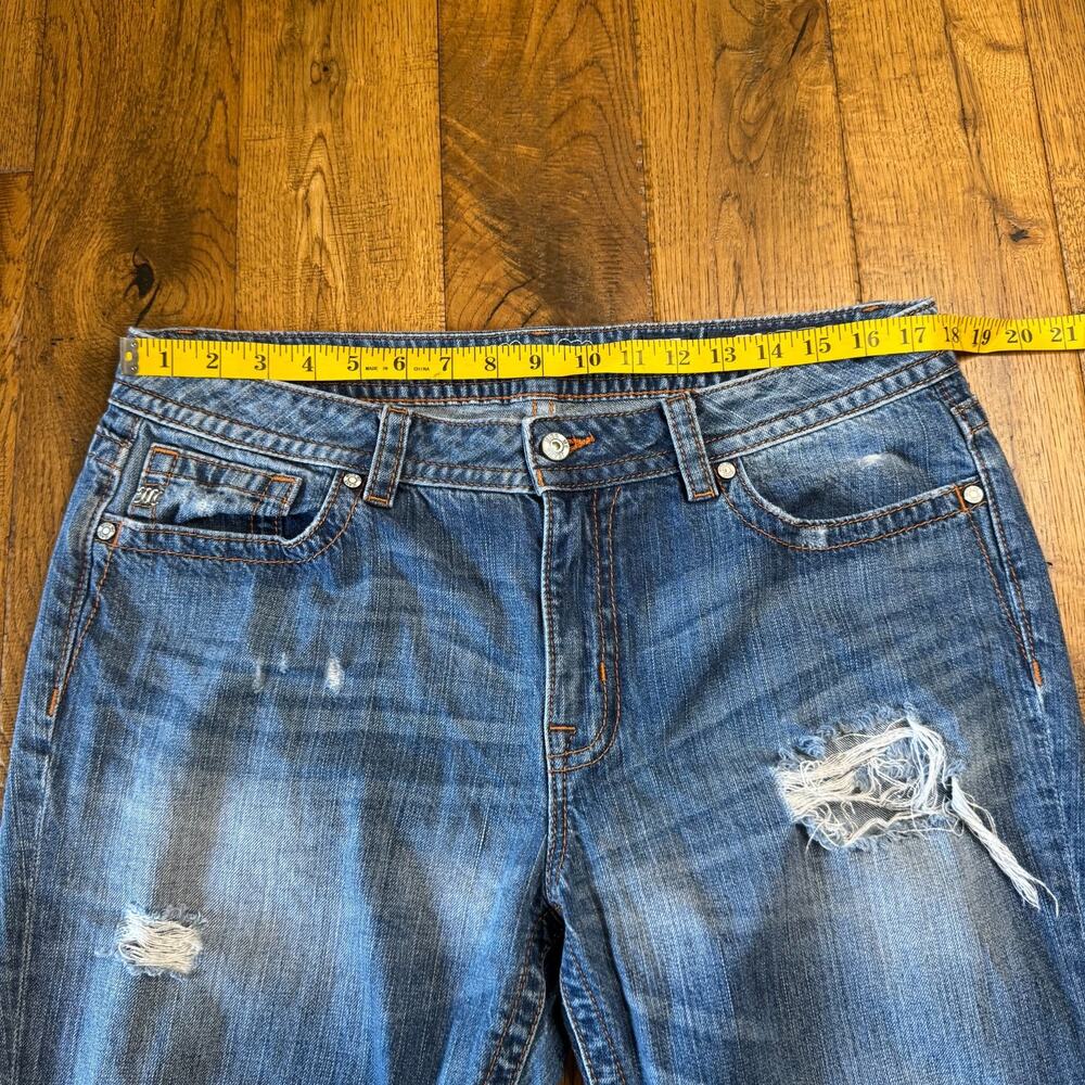 Miss Me Boyfriend Ankle Jeans Womens Sz 32x28 Distressed Mid Rise JB5151A269 - Picture 3 of 7